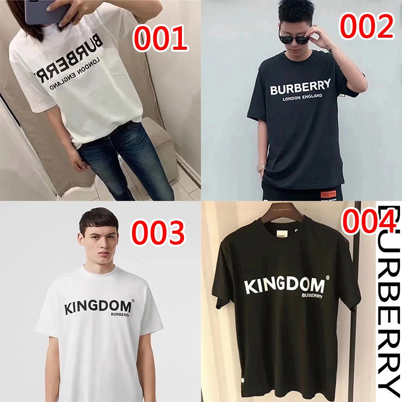 バーバリー ハイブランド 綿Tシャツ  半袖Tシャツ burberry 単色 カップル服 夏秋