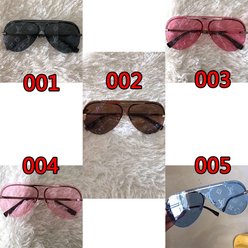 ルイヴィトン風 人気ブランド サングラス 小顔効果 LV Sunglasses カラーレンズ 通販 かっこいい