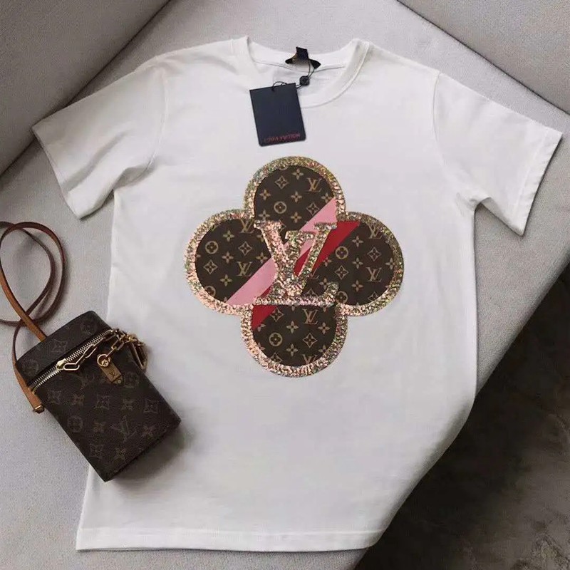 Louis Vuitton 女性トップス ルイヴィトン Tシャツ 個性的なt-shirt ダンス衣装 ストリート カジュアル