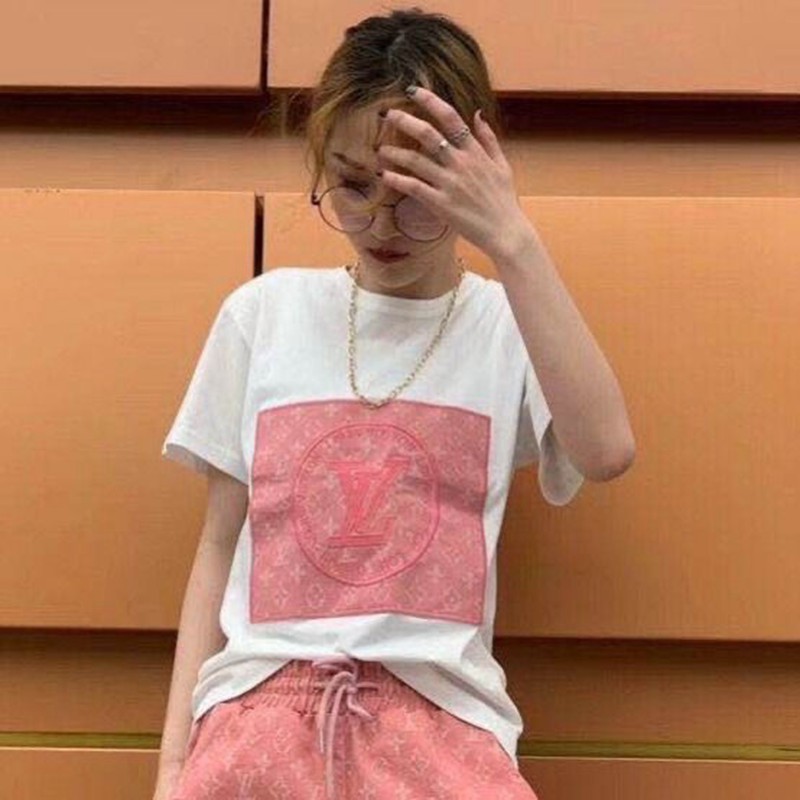 Louis Vuitton ルイヴィトン風 T-shirt トップス 春夏 女性 Tシャツ 修身