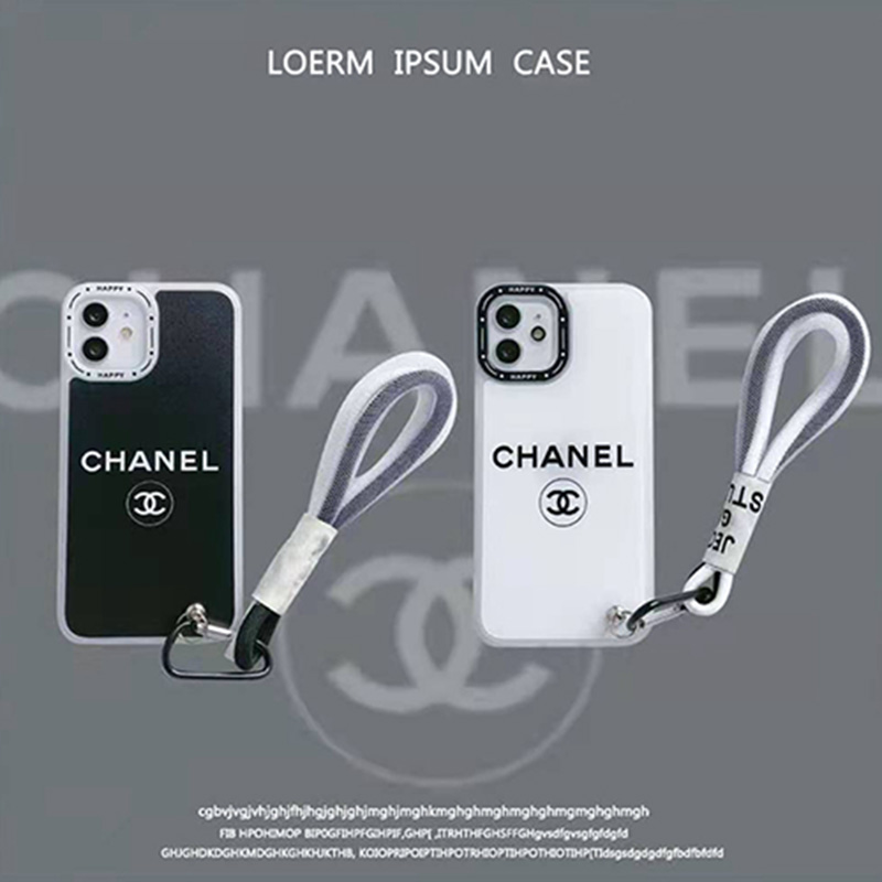 CHANEL シャネル ブランド iPhone 13 pro max/13 miniケース インスタ風 チェーン付 クリア