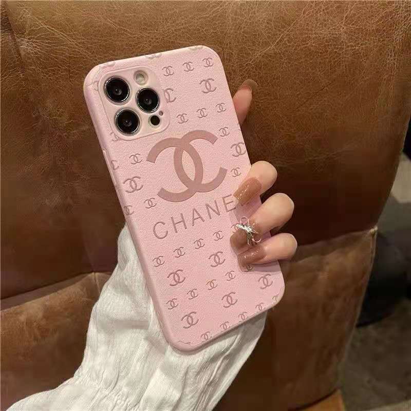 CHANEL ブランド iPhone 13 pro/13 pro max/13 miniケース シャネル  モノグラム ジャケット型 ピンク色