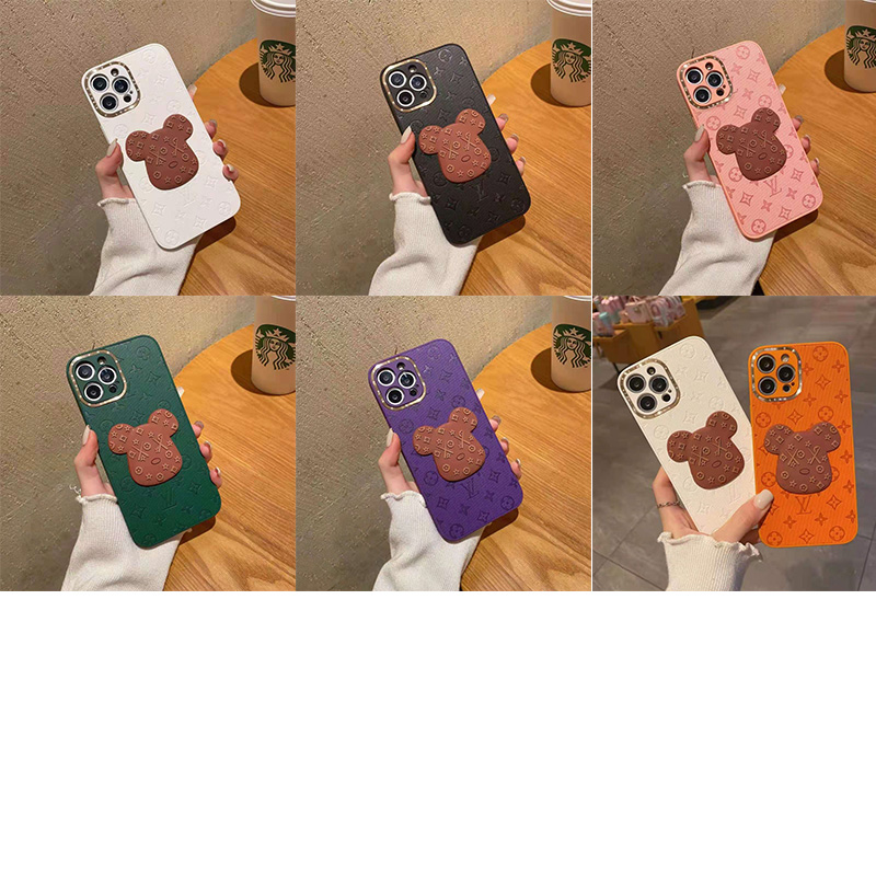 LV/ルイヴィトン KAWS/カウズ ブランド コラボ iphone 13/13 mini/13 pro maxケース  ins風 ジャケット型 モノグラム