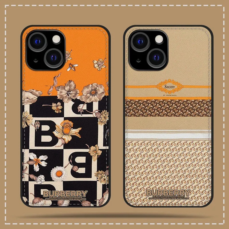 BURBERRY/バーバリー ブランド iphone 13pro max/13pro/13 mini/12ケース ステッチ