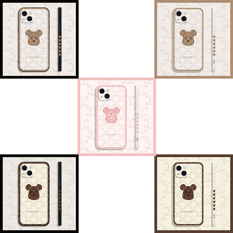 LV ブランド CELINE iphone 13pro/13mini/13pro maxケース KAWS モノグラム 暴力熊 ジャケット型