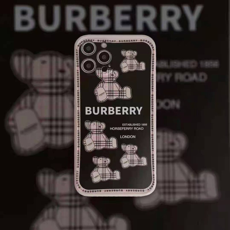 BURBERRY バーバリー ブランドiphone13/12s mini pro maxケース 熊縞 モノグラム ジャケット型