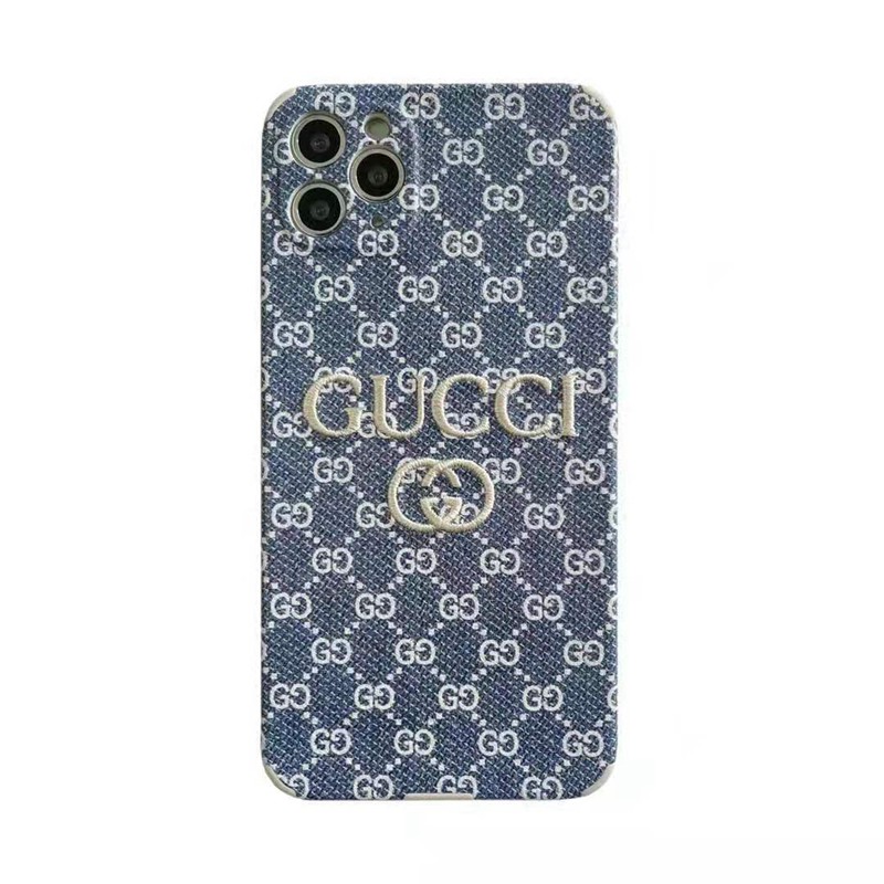 グッチ ブランド 刺繍風 iPhone 13 Pro/12S/12 Mini/12 Pro Max/11 Pro Maxケース お洒落 背面ロゴ GUCCI ジャケット型