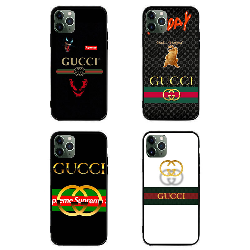 グッチ ブランド パロディ風 GUCCI iphone 12/12 pro/12 mini/12 pro maxケース シュプリーム ビジネス ガラス Galaxy s10/s20+/s20 ultraカバー SUPREME 全機種対応