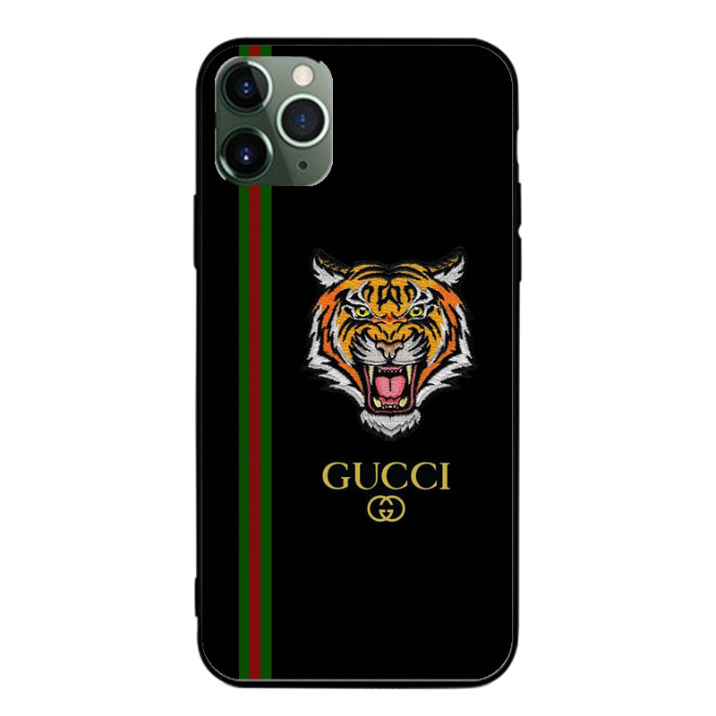 グッチGucciブランドiphone12/12pro/12mini/12pro max/11ケース 経典黒色 モノグラムgalaxy s20シンプル 虎頭 縞柄xperia/aquos全機種対応 個性 男女通用