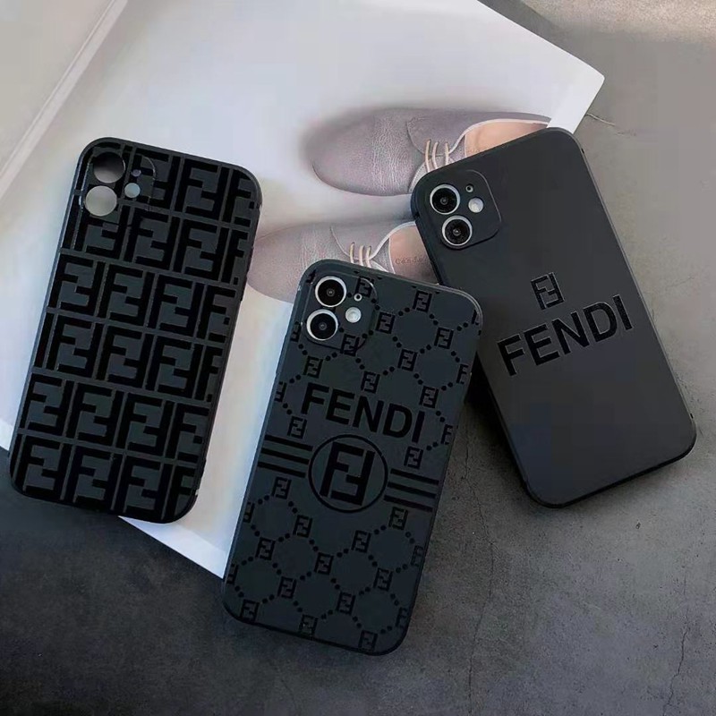 フェンデイ ブランド iphone12/12 pro/12 mini/12 pro maxケース シンプル 闇色 かわいい ペアお揃い Fendi アイフォン11ケース かわいい 個性
