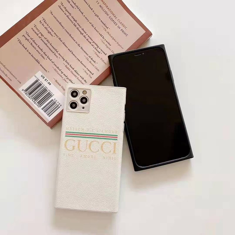 グッチGucciブランド羊革iphone12/12pro/12pro max/12mini/11スマホケース 矩形 モノグラム 四角保護 安い 人気 アイフォン11pro/11 pro max/x/xr/xs/8/7ケース 高級 