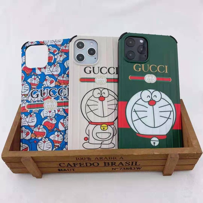 グッチGucciブランドiphone12 pro/12 mini/12 pro max/11ケース 韓国風 ドラえもん 個性 耐衝撃 男女兼用 アイフォンx/xs/xr/se2/8/7カバー