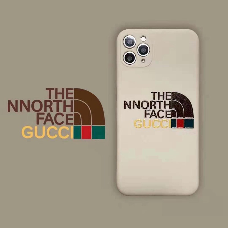 ザノースフェイスThe North FaceグッチGucciコンボ ブランドiphone12pro max/12mini/12pro/11ケース シンプル モノグラム 個性 男女兼用 アイフォンx/xs/xr/8/7カバー 