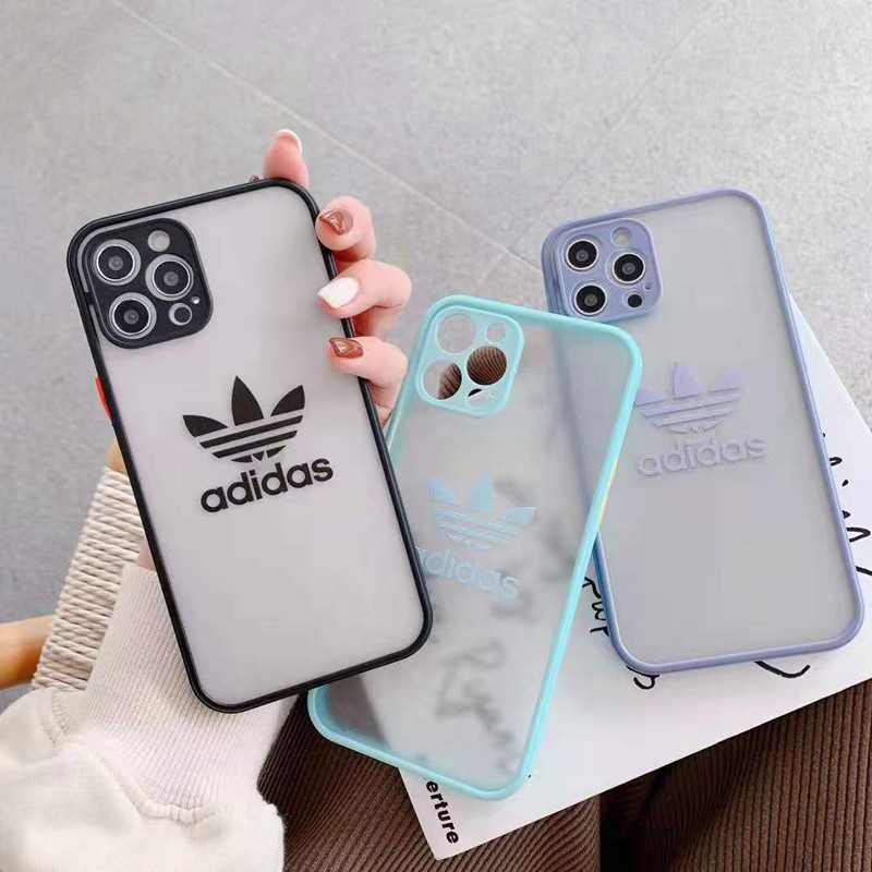 lvヴィトンadidasアディダス ブランドiphone12mini/12pro maxケース クリア クローバー 三つ葉 かわいい アイフォン