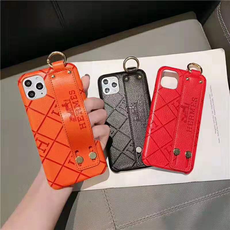 エルメス ブランド iphone13/12S/12/13 pro/13 pro max/13 miniケース Hermes レザー ハンドベルト付