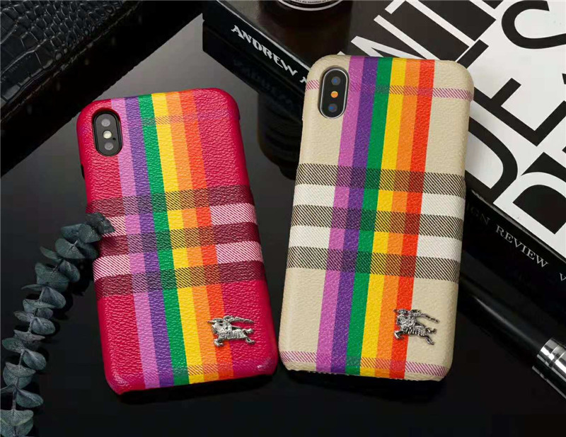 バーバリー burberry 縞柄 虹 騎士 ジャケット型 iphone12pro/12mini/12pro max/11ケース