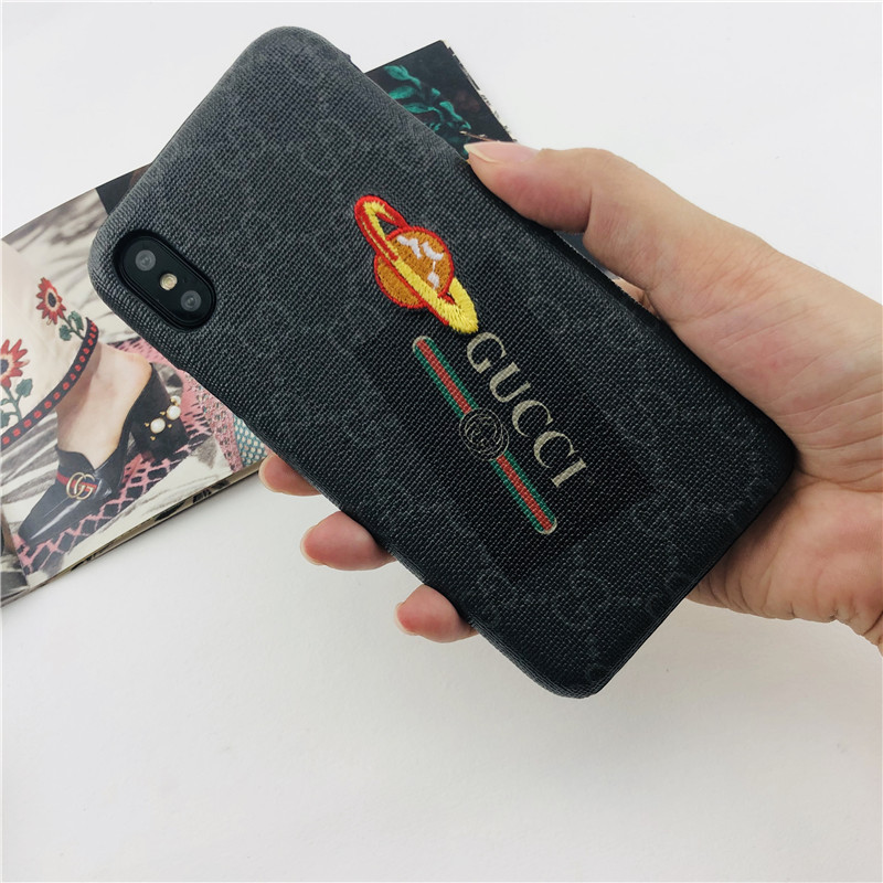 お洒落刺繍 iphone xr/xs maxケース グッチ