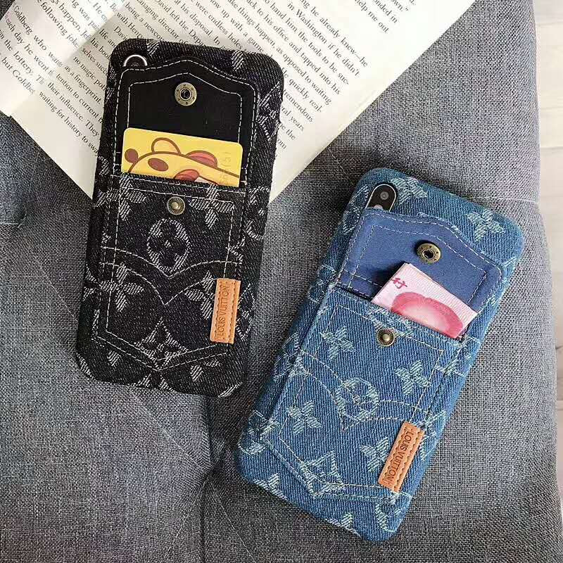 カードポケット付きアイフォン x/8 plusケースルイヴィトンブランド