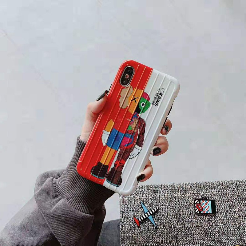 パロディ風 iphone xr/xs maxケース kaws