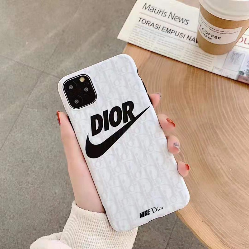 お洒落iphone x/8 plusケース dior x nike コラボ