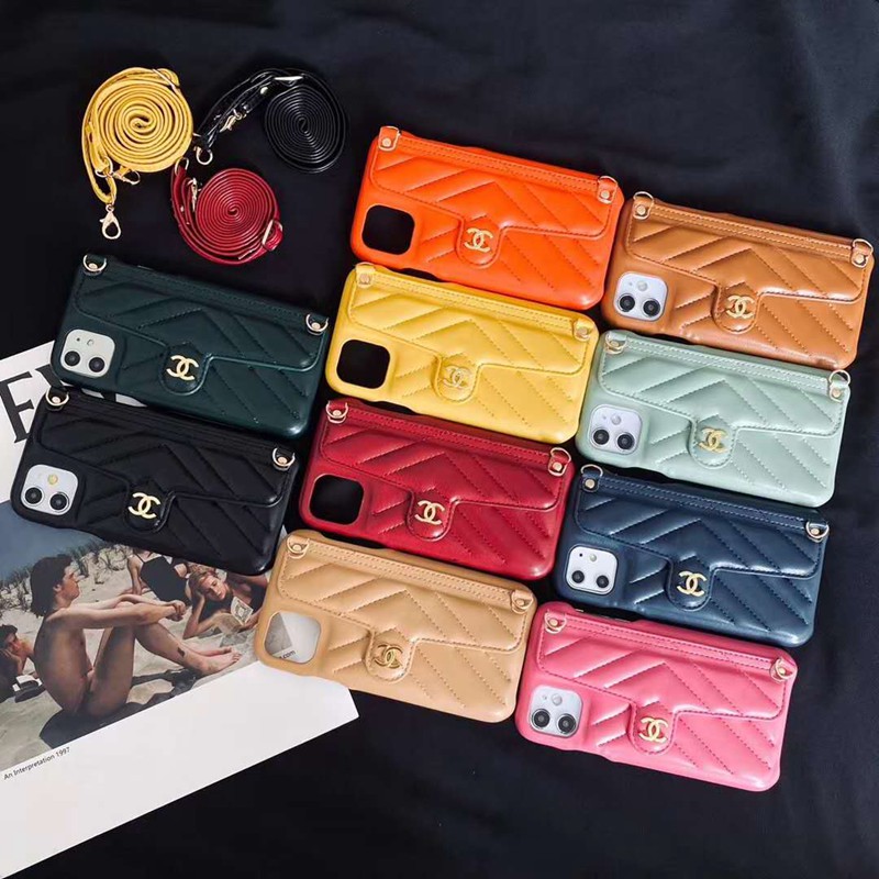 Chanel/シャネル アイフォン12/11ケース ストラップ付 ペアお揃い iphone 11/xs/x/8/7/se2ケース 女性向け iphone 11/xr/xs maxケース