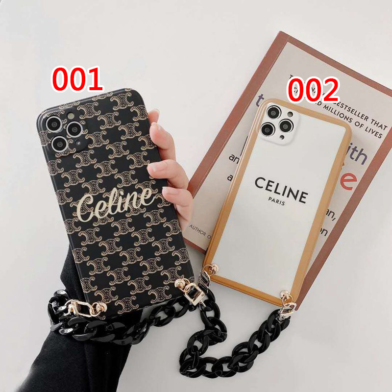 Celineブランド iphone12/12 pro max/12 mini/12 proケース かわいい ストラップ付 セリーヌ 女性向け