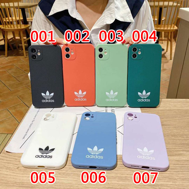 アディダスiphone 12/12 mini/12 pro/12 pro maxケース  Adidas トレフォイル 三つ葉 ビジネス シロツメクサ シンプル