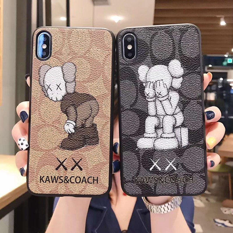 コーチ KAWS コンボ iphone 12/12 mini/12 pro/12 pro max ペアお揃い アイフォン11ケース iphone xs/x/8/7/se2ケース カウズ