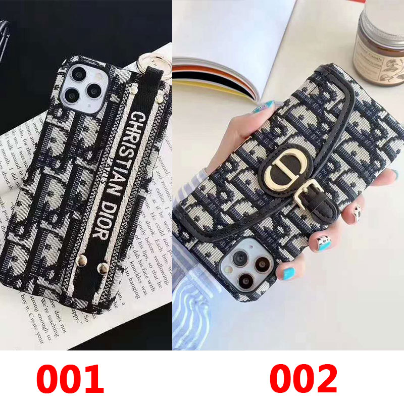 Dior/ディオール ペアお揃い iphone13/13 mini/13 pro/13 pro maxケース 個性潮 ハンドバンド付