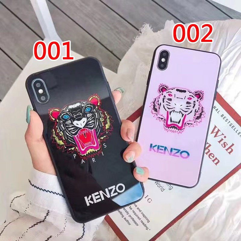 ケンゾー ブランド iphone12/12mini/12pro/12promaxケース ペアお揃い ガラス Kenzo