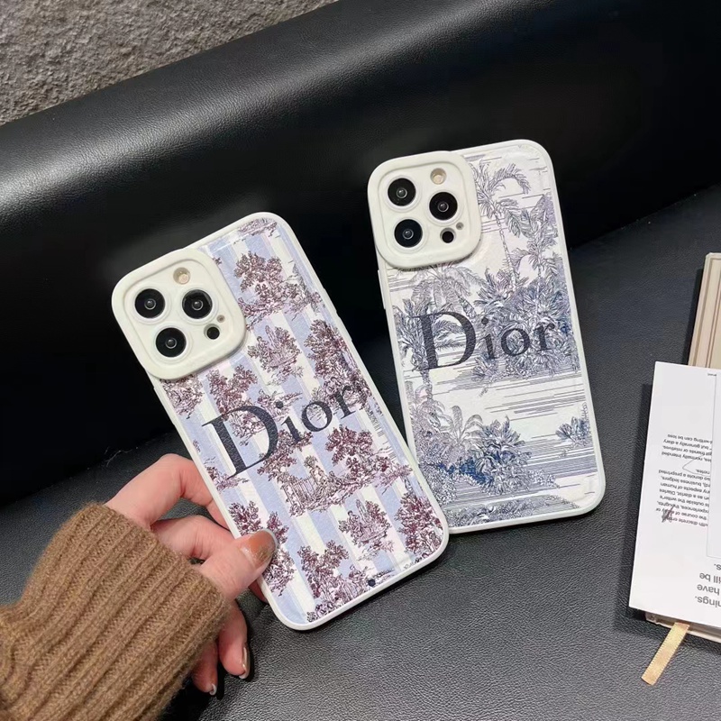 Dior ディオール ブランド iphone 14/14 pro/14 pro maxケース 個性 植物柄 モノグラム ジャケット型 男女