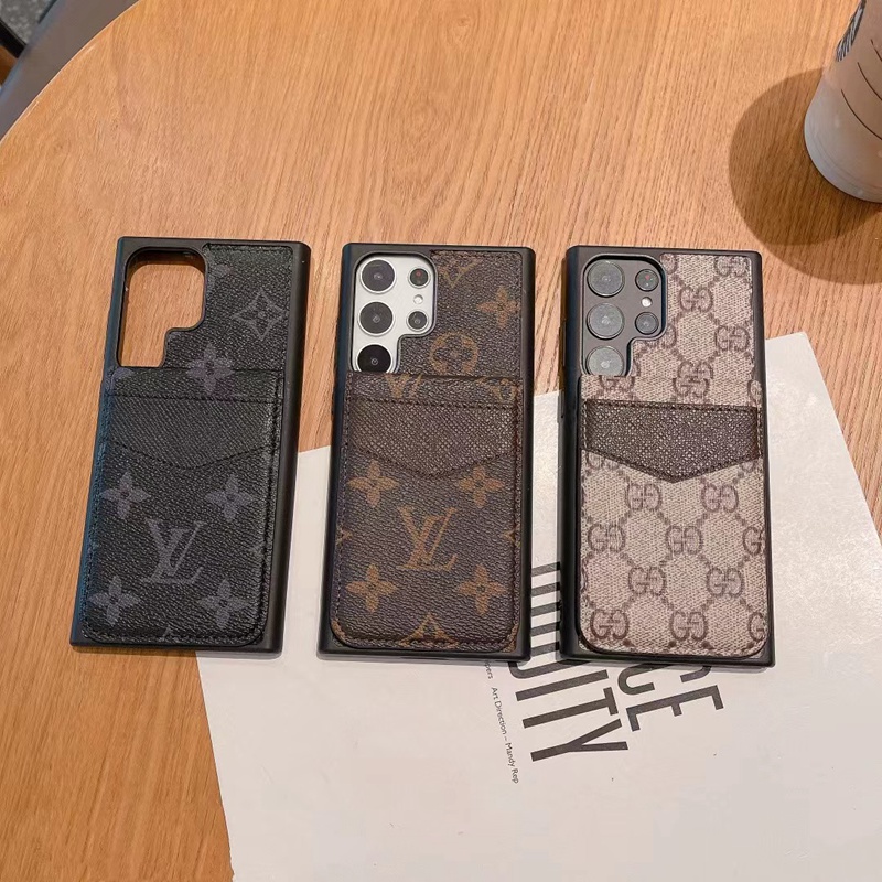 Gucci/グッチ LV/ルイヴィトン ブランド iphone 15 pro max Galaxy S23+/S23 Plus/S23 Ultraケース 財布型 カード入れ レザー ジャケット型