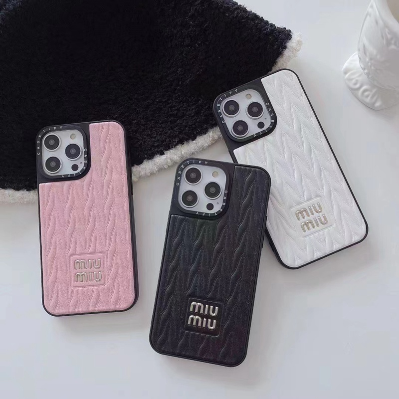 MiuMiu ミュウミュウ ハイブランド iphone 14/14 pro/14 pro maxケース キラキラ MIUMIU ジャケット型 コピー