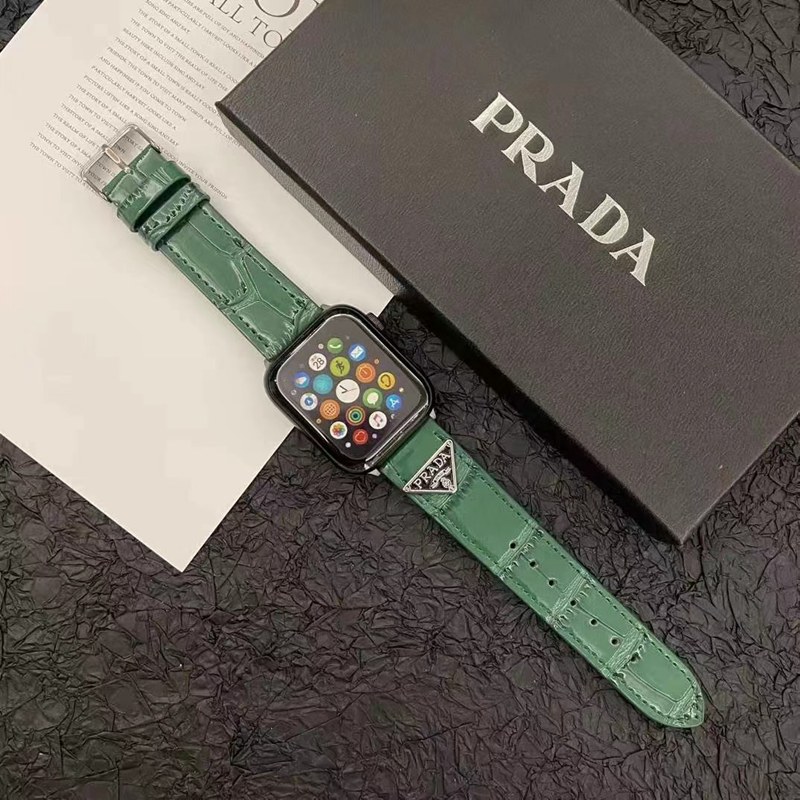 pradaアップルウォッチ8/se2/ultraバンド プラダ革ワニ腕時計ブランド男女 Apple Watch 8/se2/ultra/7ベルト 多色