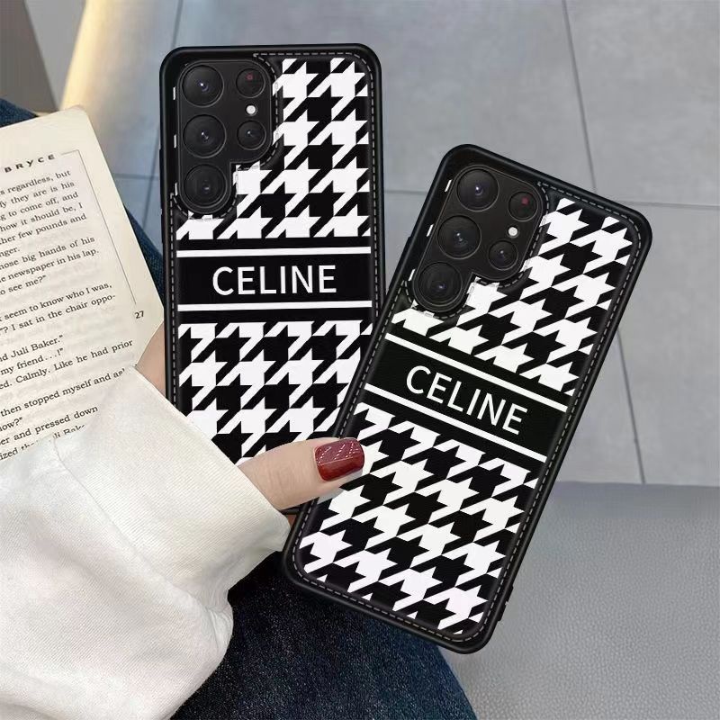 CELINE/セリーヌ ハイブランド iPhone14 Pro/14 Pro Max/14 Plusケース 個性 モノグラム 黒白 レディース