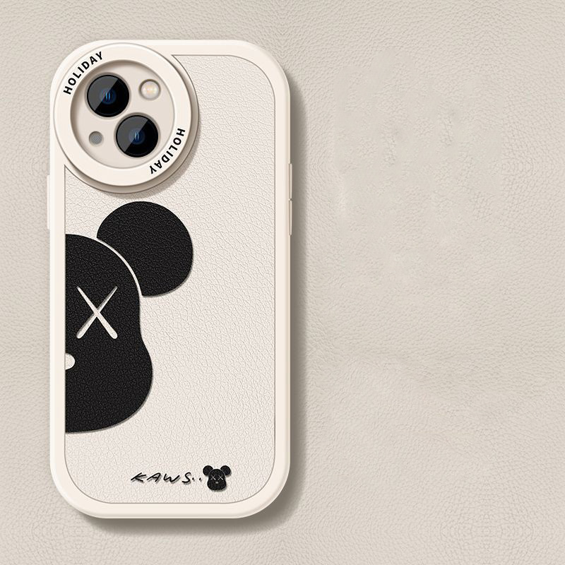 KAWS カウズ ハイブランド iPhone 14/14 Pro/14 Pro Max/14 Plusケース モノグラム 個性 熊頭柄 XX ジャケット型