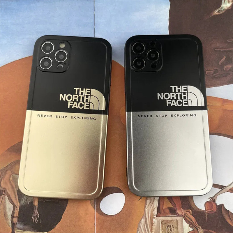 ザ.ノース.フェイス ブランド iphone 13 pro/13 pro max/13 miniケース 可愛い メッキ 銀色 The North Face