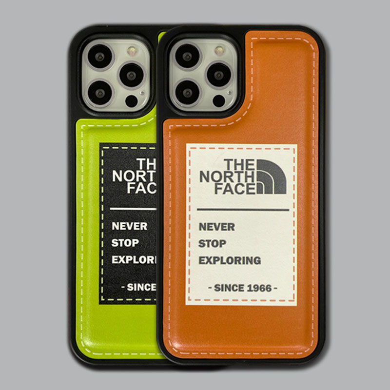 The North Face ザ.ノース.フェイス ブランド iphone 13 pro/13 pro max/13 miniケース レザー 経典風 THE NORTH FACE