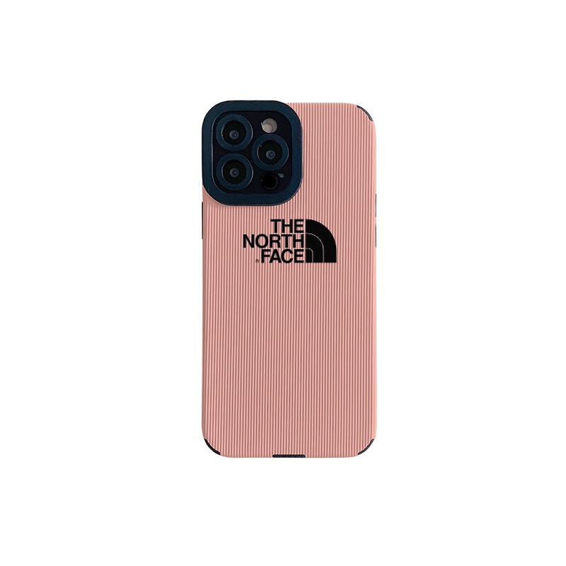 THE NORTH FACE ザ・ノース・フェイス ブランド iPhone 14/14 pro/14 pro maxケース インスタ コードゥロイ柄 モノグラム ジャケット型 ピンク色