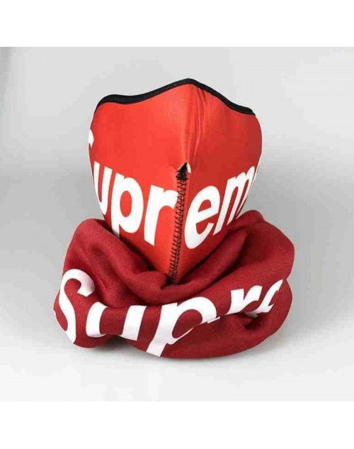 SUPREME シュプリーム 14AW フェイスマスク 洗えるマスク フルロゴ Neoprene Face Mask  韓国風マスク おしゃれ アイドル 芸能人