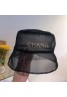 シャネル/Chanel 透明キャップ 女性帽子 軽量 通気性 メッシュ バケットハット ファッション UVカット つば広 夏専用 薄型日よけ帽 ハイブランドハット レディーズ