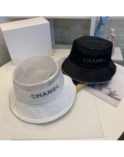シャネル/Chanel バケットハット つば広 メッシュ Bucket Hat レディーズ 純綿 夏日焼け対策キャップ シンプル おしゃれ ハットアウトドア コロナ対策