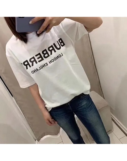 バーバリー ハイブランド 綿Tシャツ  半袖Tシャツ burberry 単色 カップル服 夏秋 トレンド カジュアル クラシック 大人気 送料無料 気質 流行 T-shirt メンズ レディース 