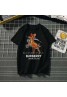 バーバリー バンビ ハイブランド 半袖 Tシャツ 個性 bambi ヒップホップ 黑白トップス バンビレジャー T-shirt カップル ファッション burberry ヨーロッパとアメリカトレンド メンズ レディース  