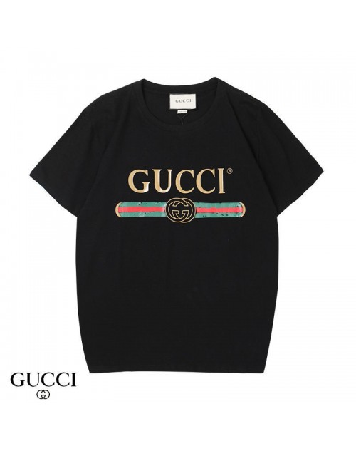 Gucci グッチ Tシャツ ハイブランド 上着 T-shirt 気質 流行 シンプル ユニセックス 大きいサイズ対応 春夏 単色 半袖  オシャレ 若者 トレンドコットンミニマリスト 快適 薄手 人気 通学 通勤 メンズ レディーズ