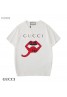 GUCCI/グッチ ハイブランド  Tシャツ 赤唇プリント 大人 ユニセックス 大きいサイズ  春夏対応  薄手アメカジ ストリート カジュアル 通学 プレゼント T-shirt 個性的な ダンス衣装 メンズ レディース