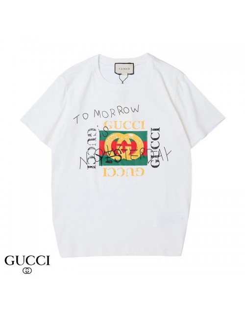 グッチ/Gucci ハイブランド  Tシャツ 原宿系トレンド  春夏対応 薄手 単色 半袖 ヒップホップ カジュアル カップル服 ファッション メンズ レディース 