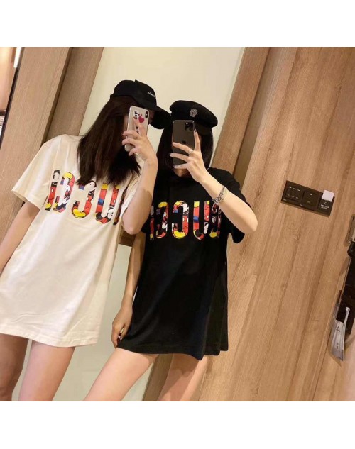 ディズニー グッチ Gucci カレッジ风 ハイブランド 半袖Tシャツ ミッキーマウス 流行 春夏服 T-shirt クール カップル 大きいサイズ カジュアル 修身 ファッション メンズ レディース 