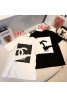 CHANEL シャネル Tシャツ 単色 半袖 ロゴ  黒白T-shirt オシャレ 若者 ブランド人気 通学 通勤 レディースおしゃれ 修身 高品質 女性ファッション 普段着 大きいサイズ 送料無料