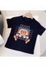 GUCCIグッチ ブランド 半袖Tシャツ ミッキーマウス ディズニー Mickey Mouse  黒白色 パロディt-shirt 上着 トップス 子供大人用 ユニセックス カジュアル メンズ レディース 春夏秋冬